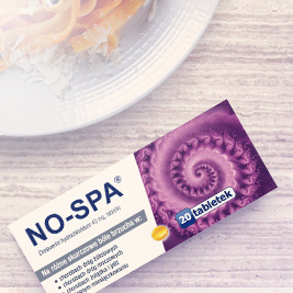 Opakowanie No-Spa na stole